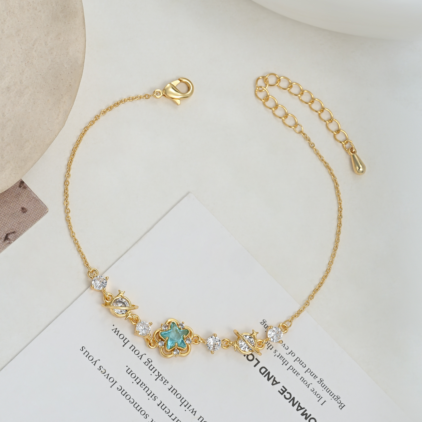 A retro-style, niche, simple and individual hollowed-out five-pointed star design bracelet that is versatile for daily use Application Scenario