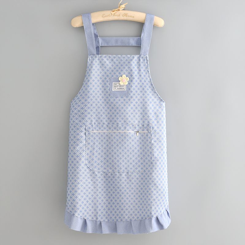 Korean-style simple stain-resistant apron for home kitchen cooking, breathable and wear-resistant, specially designed for dining, restaurants and street vending