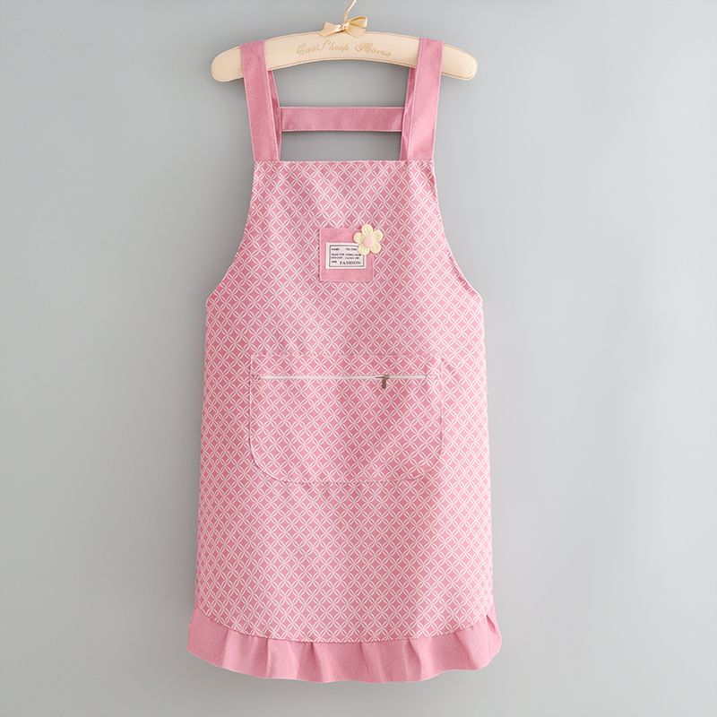 Korean-style simple stain-resistant apron for home kitchen cooking, breathable and wear-resistant, specially designed for dining, restaurants and street vending details Picture