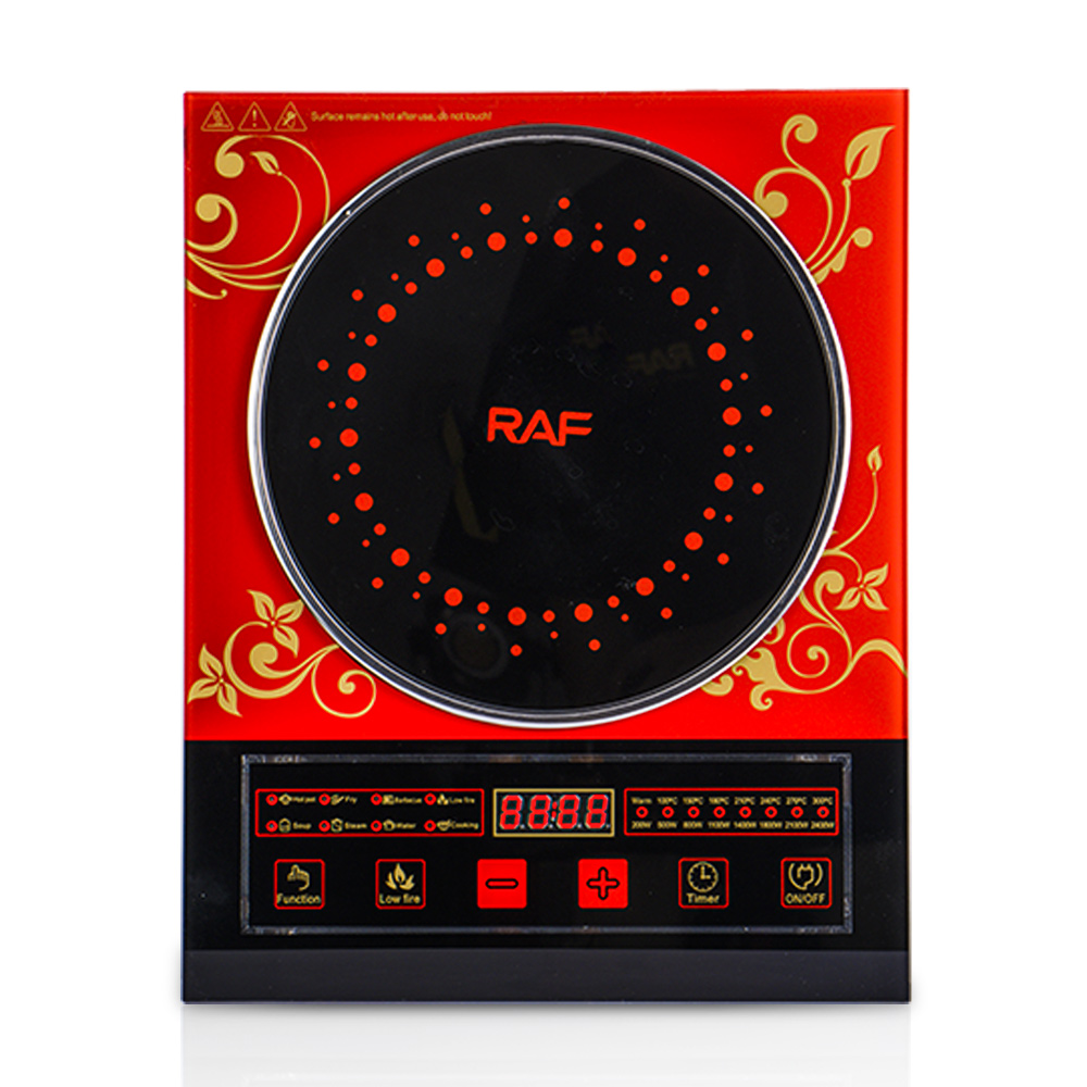 RAF cross-border European standard induction cooker for export, household hot pot, black crystal panel, stir-frying, waterproof induction cooker, touch intelligent details Picture