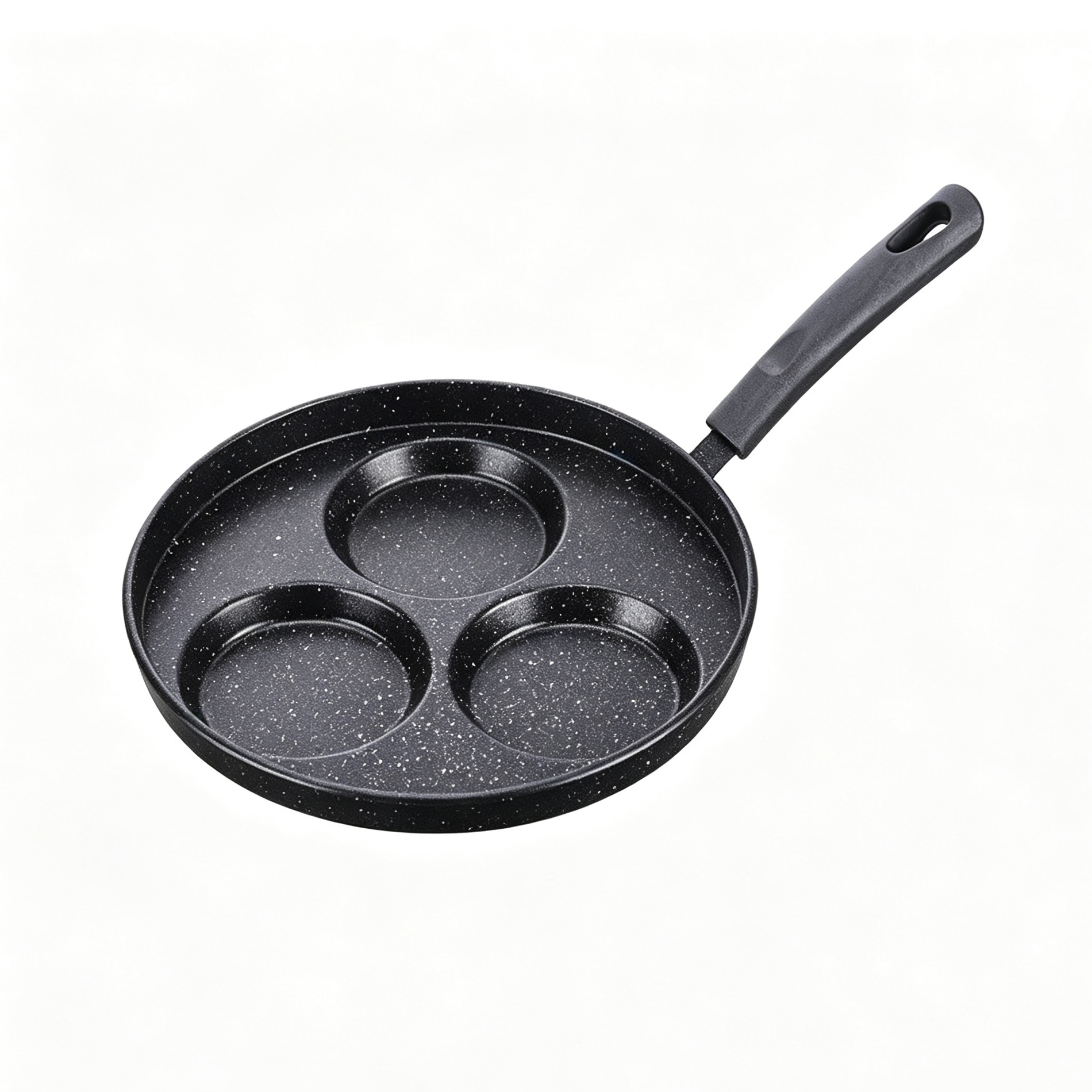 CGUCOOK cross border 3 round antiadherente sartén huevo sartén tres agujeros desayuno huevo hamburguesa sartén antiaderente home nuevo estilo frittén sartén Item Picture