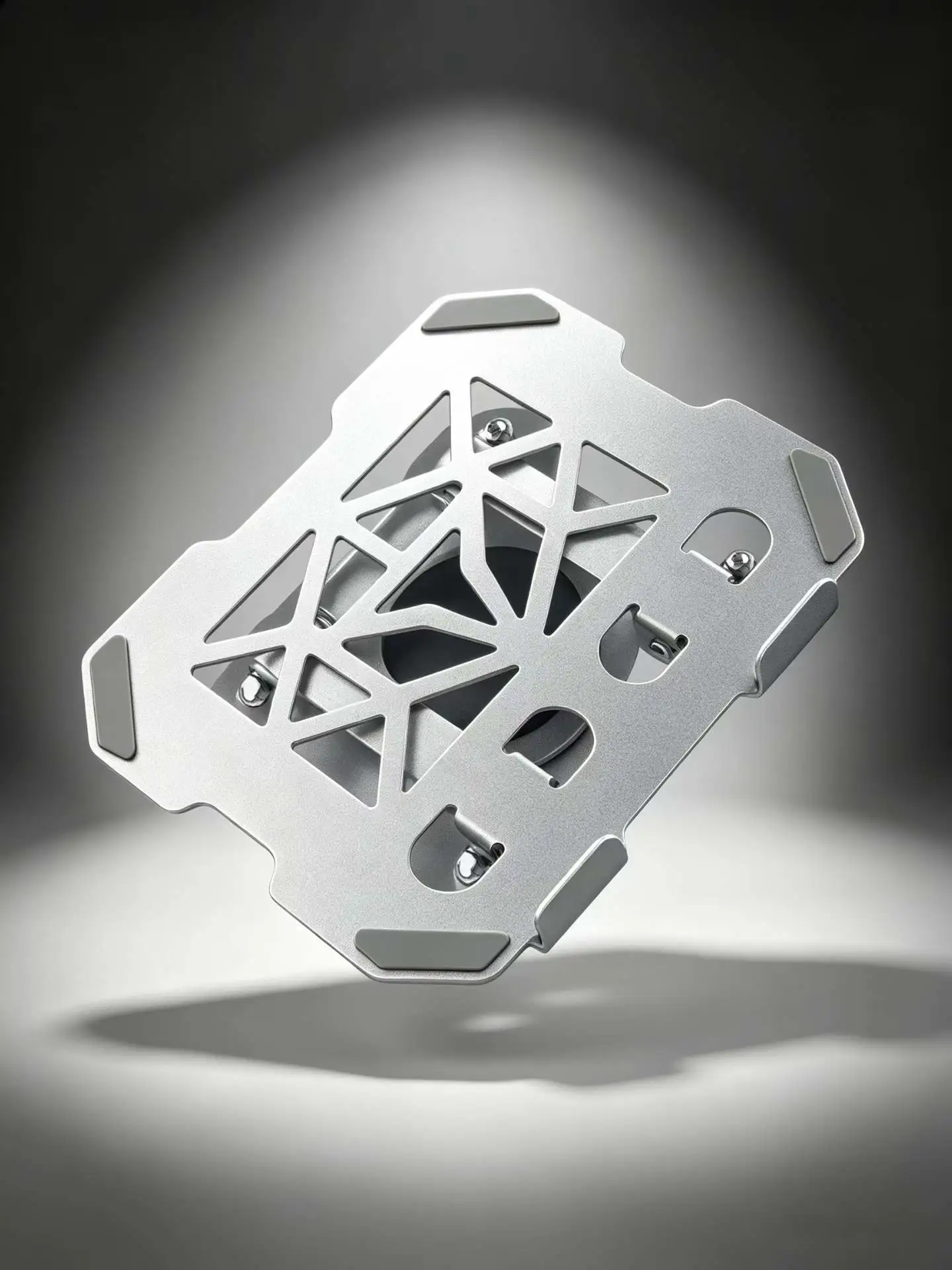 Rotating notebook stand, vertical desktop, height-increasing, hollowed-out, heat-dissipating, lift-up and foldable metal notebook computer stand detail image 8