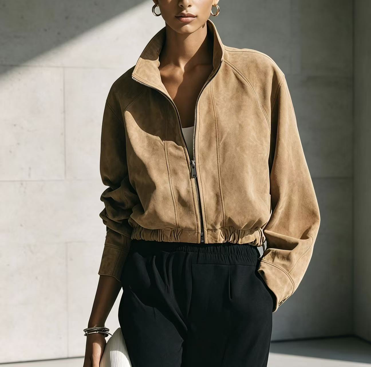 In addition to the 2026 autumn new style of European and American cross-border trade French retro high-end texture fashionable and trendy suede jacket Application Scenario