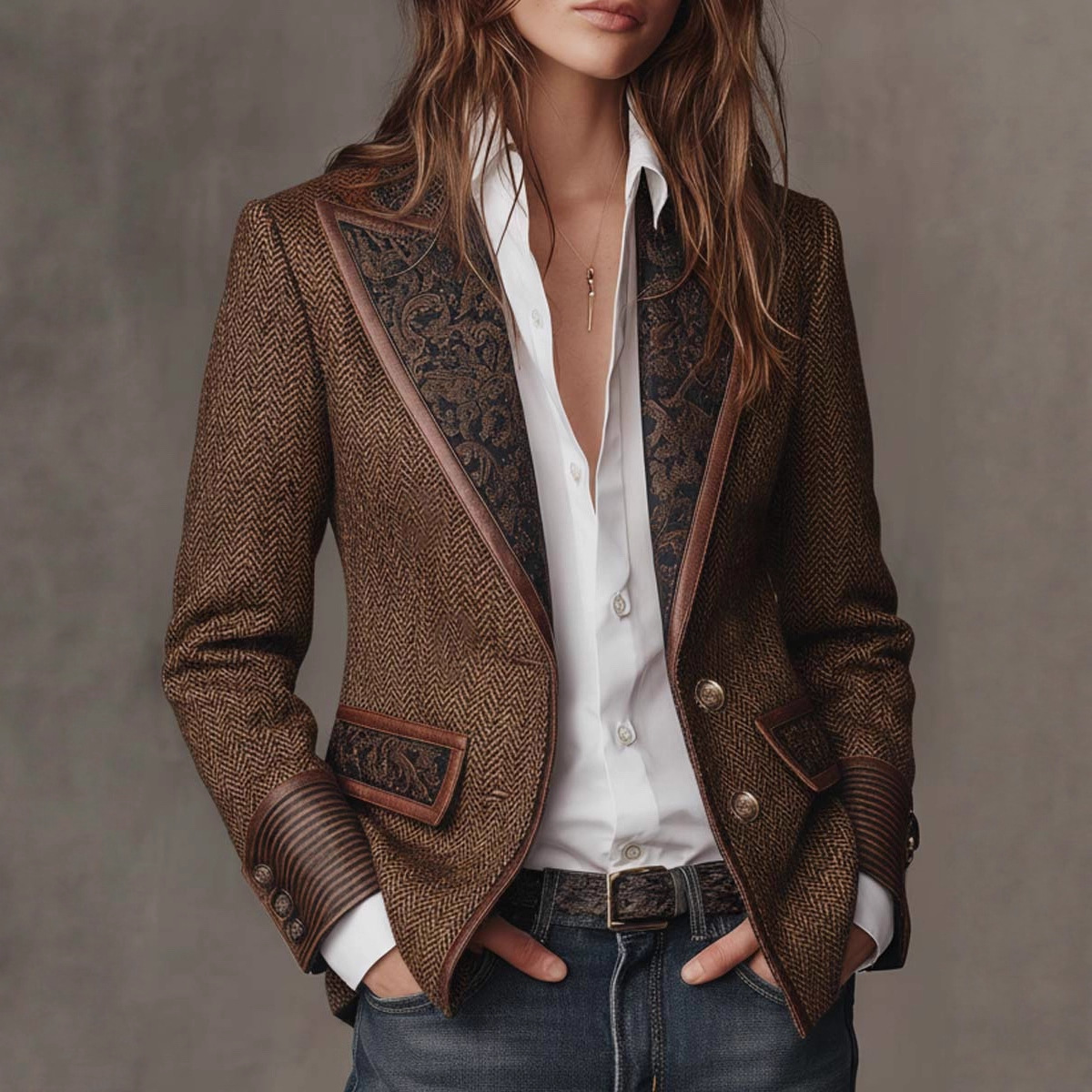 New cross-border Amazon shein loose round-neck zipper baseball jacket for women, solid-color European and American coat for autumn and winter Item Picture