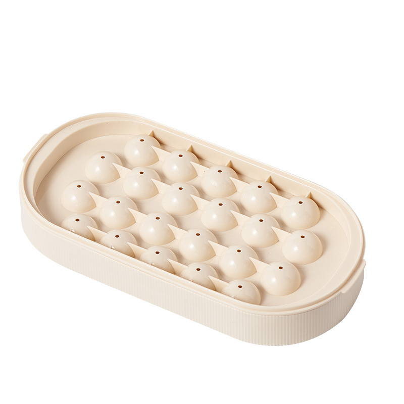 W56-TB-2264 food-grade soft material frozen whisky, round smiling face ice cubes, ice hockey, double-layer ice tray storage detail image 5