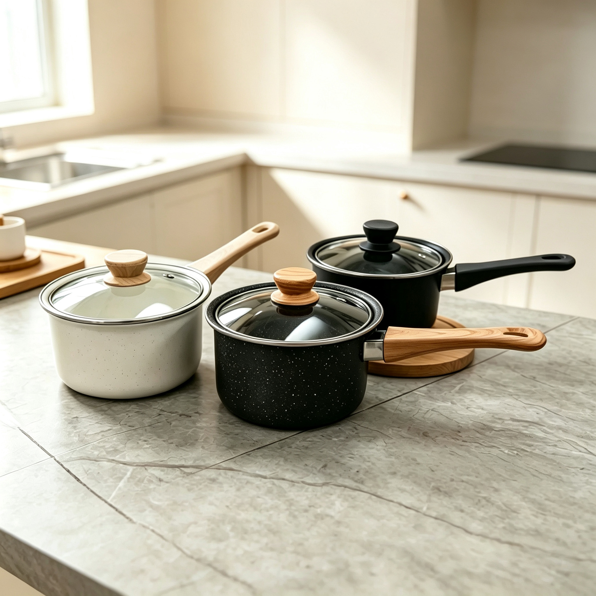 CGUCOOK Cross-border non-stick milk pot, new multi-functional tourmaline stew pot, thickened non-stick pot, household soup pot, induction cooker and gas stove universal pot Item Picture