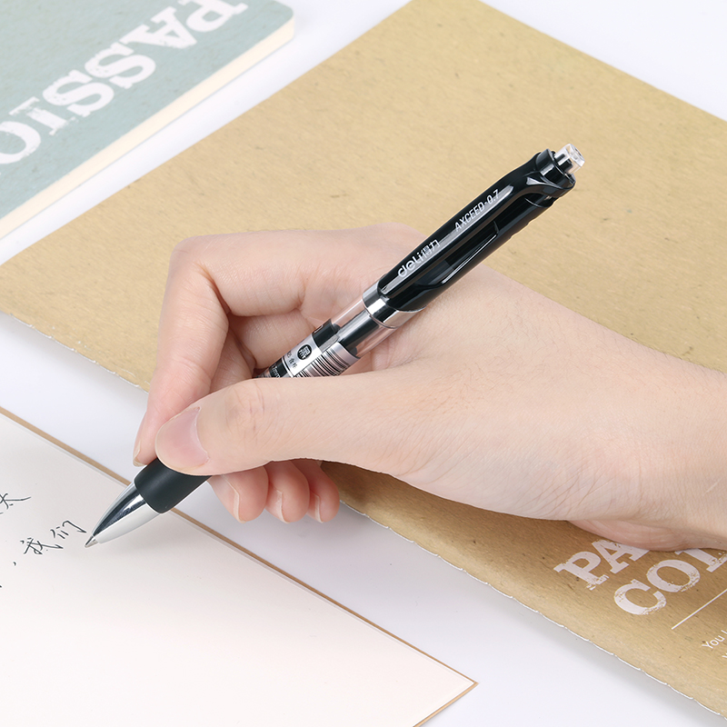 Deli S02 gel pen with 0.7mm spring tip Item Picture