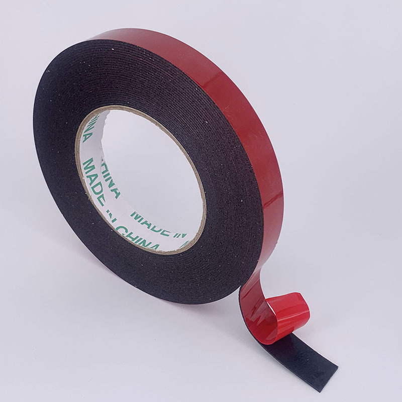 Red automotive foam double-sided film, red film, black PE foam double-sided tape, advertisement, strong adhesion, thickened, high-temperature resistant automotive sponge, 1.0mm thick on both sides Specification image