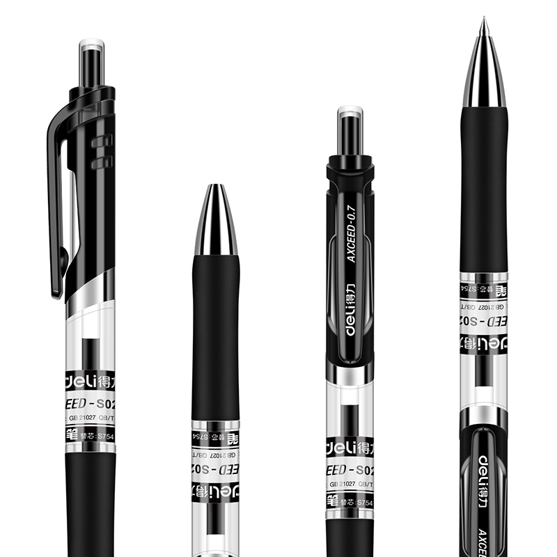 Deli S02 gel pen with 0.7mm spring tip details Picture
