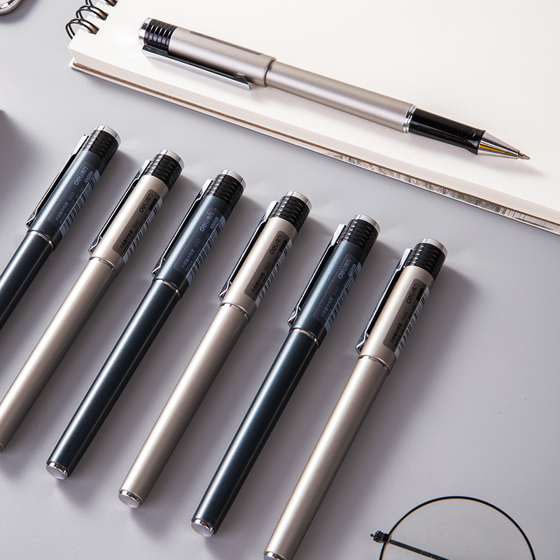 Deli S143 Office Large-Capacity Gel Pen 0.7mm Bullet Tip (Black) Application Scenario