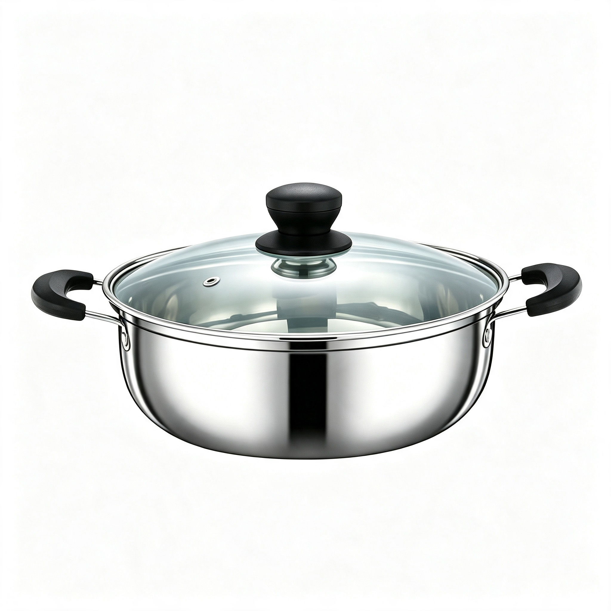 CGUCOOK cgucook cacerola de acero inoxidable espesa cacerola de gran diámetro cacerola de acero inoxidable con placa de inducción cacerola universal de pasta de cocción Item Picture