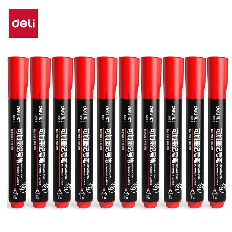 Delisida S552 Ink Refilling Marker (Red)