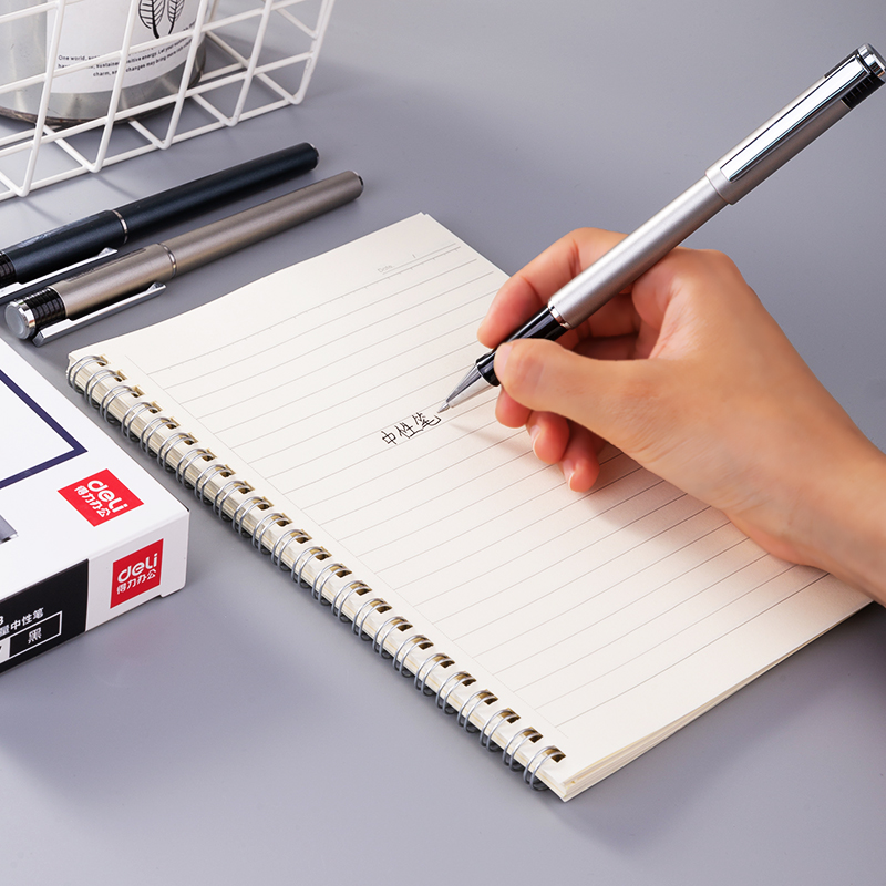 Deli S143 Office Large-Capacity Gel Pen 0.7mm Bullet Tip (Black) Item Picture