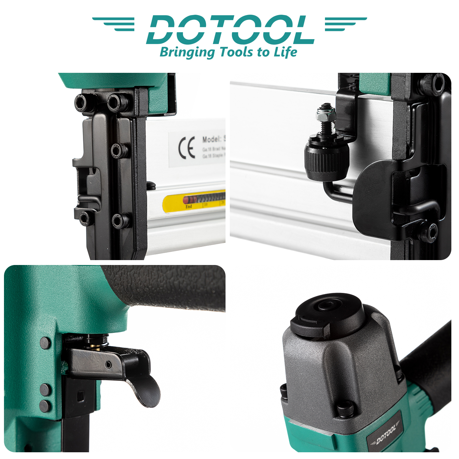 DOTOOL factory direct sales pneumatic nail gun SF5040, dual-purpose nail gun for straight nails and horse nails, no nail jamming for furniture decoration Specification image
