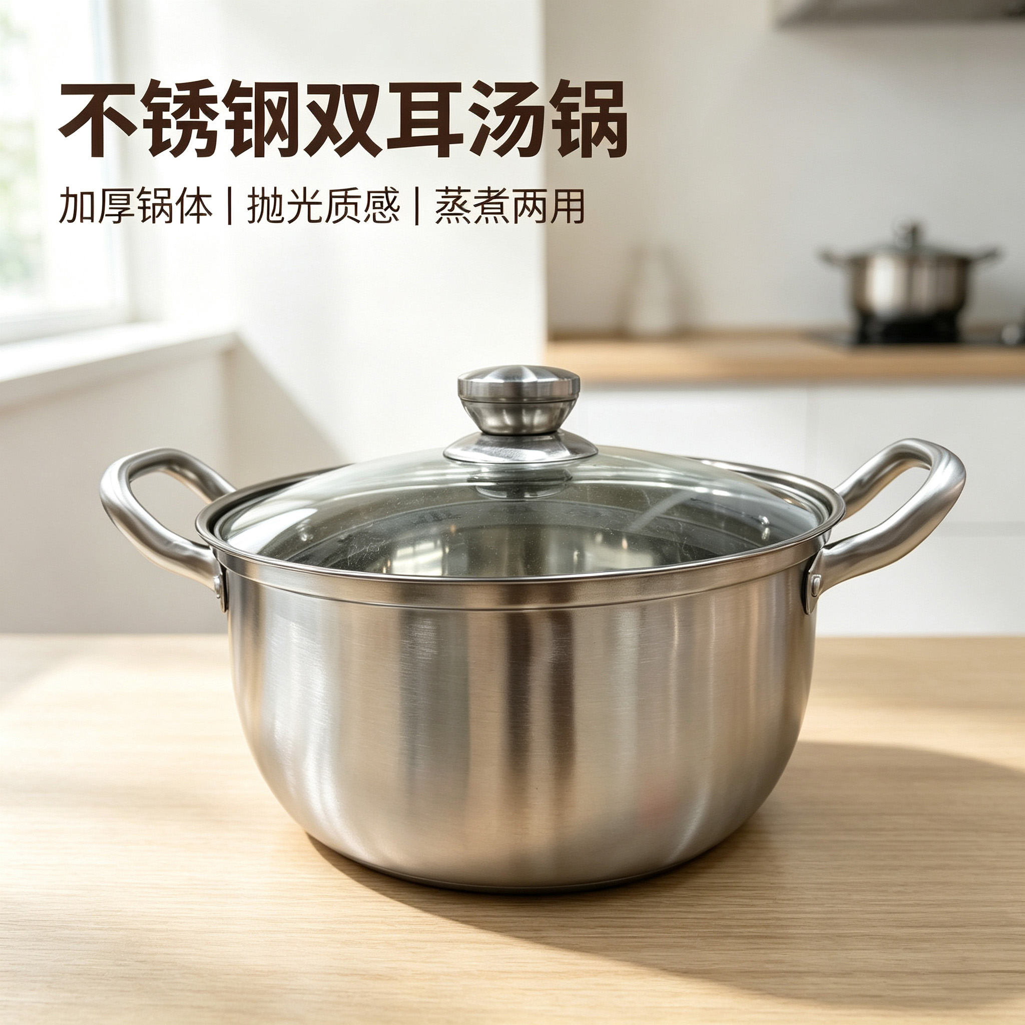 CGUCOOK olla de acero inoxidable con mango de acero antiplanchado casero olla de ánforas horno de inducción cocina de gas olla de acero inoxidable universal olla de cocción