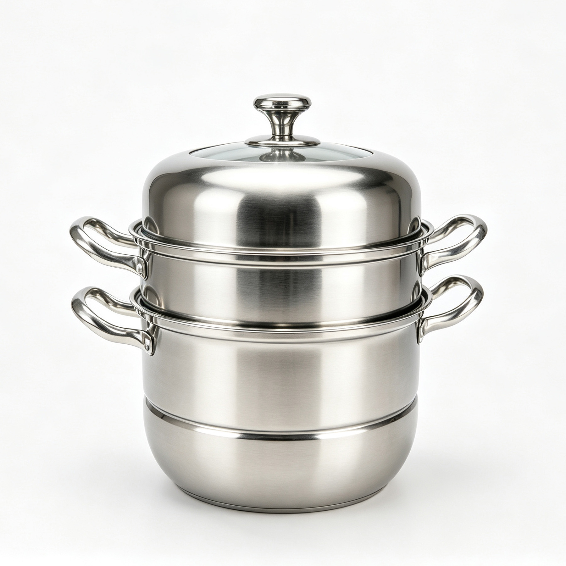 CGUCOOK acero inoxidable engrosado 3 capas steamer steamer grill combo cover back home steamer de gran capacidad acero inoxidable olla grande vista sartén de pescado al vapor estufa de inducción olla universal Item Picture