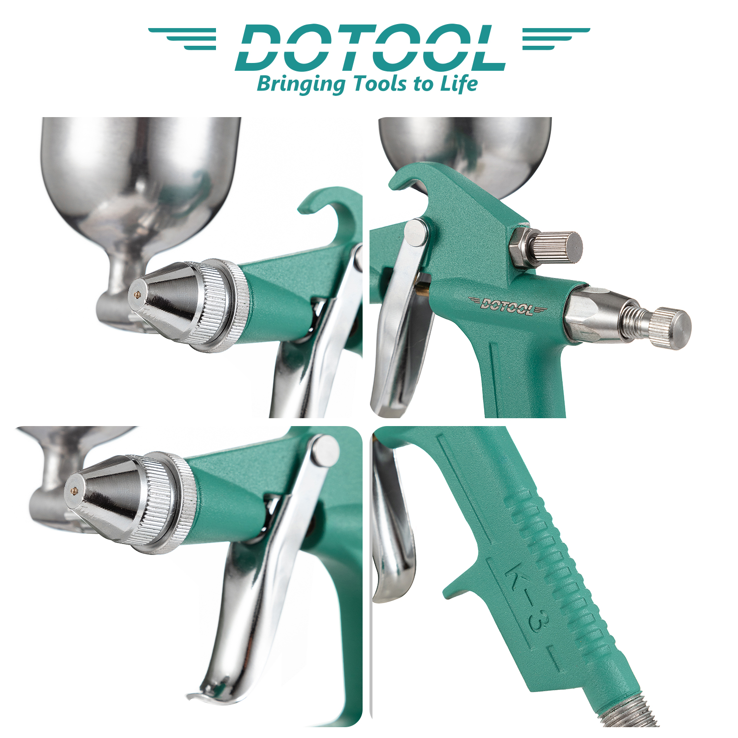 DOTOOL Factory K-3 pneumatic spray gun with a diameter of 0.5 small area paint repair coating spray gun/wall painting details Picture