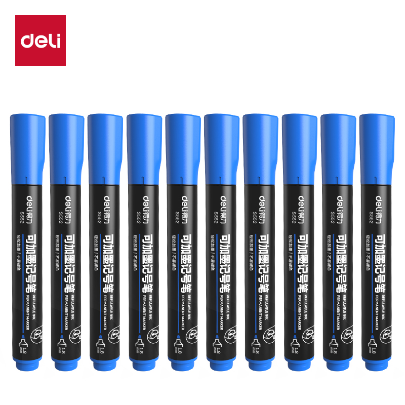 Delisida S552 Refilling Marker Pen (Blue)