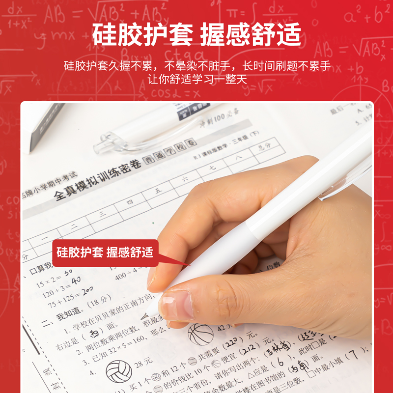 Deli S60-ST Quick-drying smooth Press Gel Pen 0.5mmST pen tip details Picture