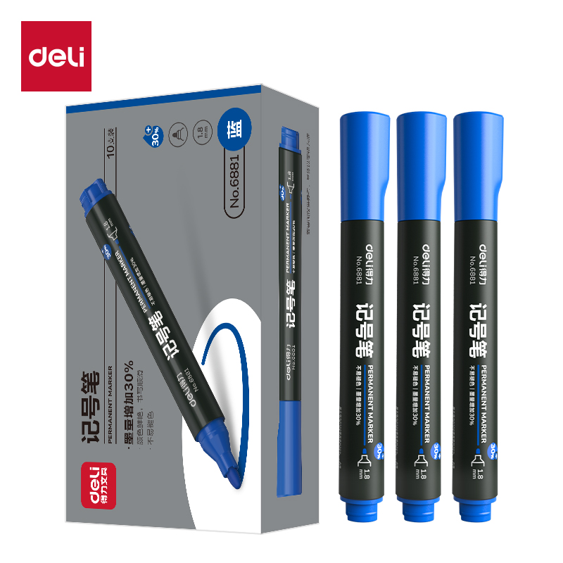 Delisida 6881 Marker Pen (Blue)
