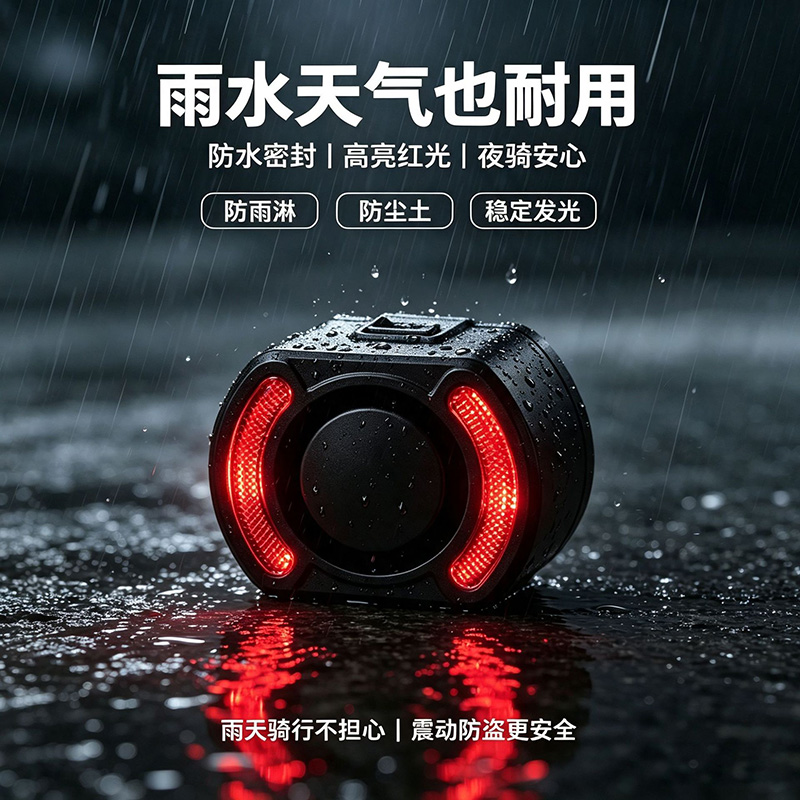 HYD068-2 bicicleta inteligente advertencia de luz trasera alarma de control remoto carga USB con detección de vibración de freno freno de coche de carretera luz trasera Specification image