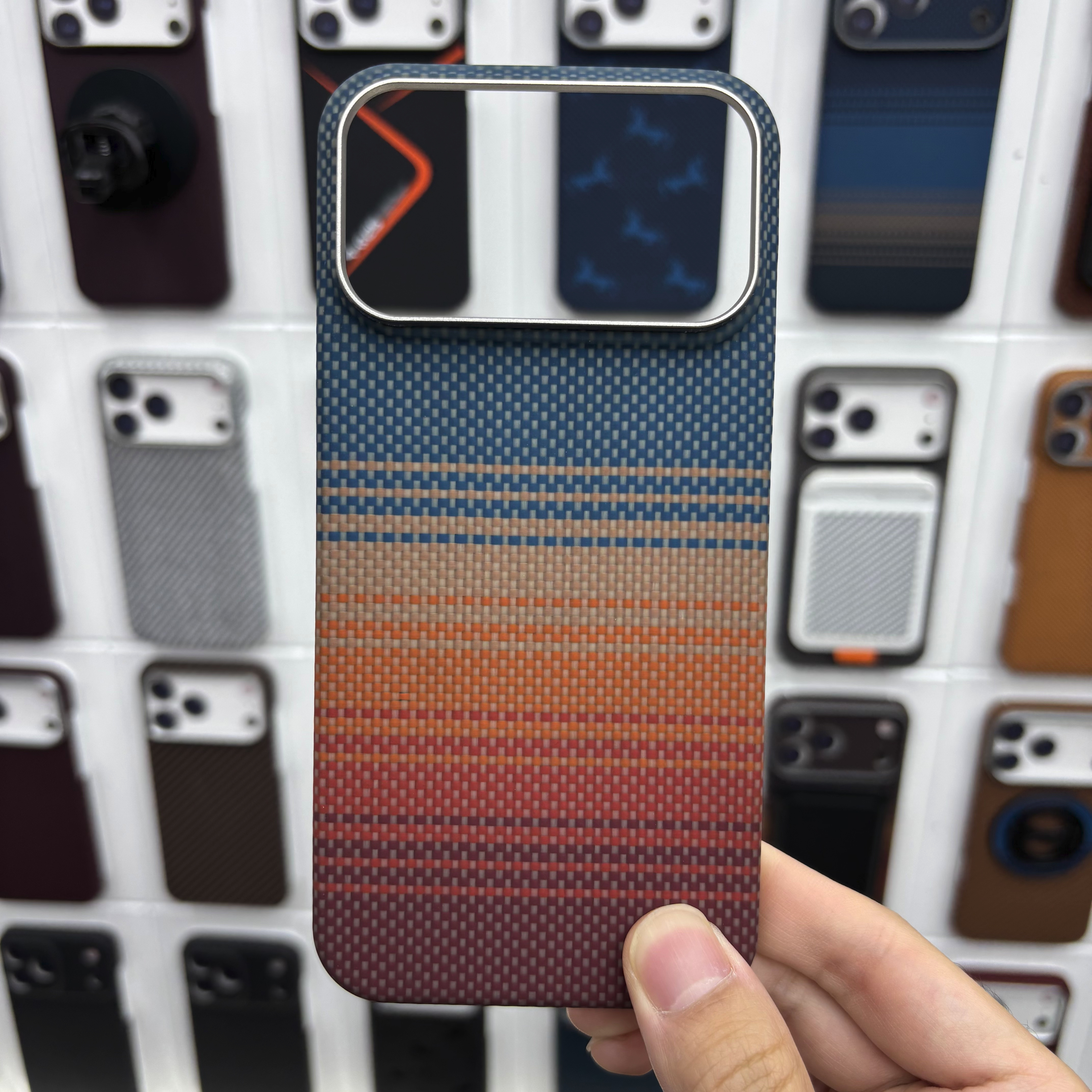 Para apple 18promax protecciones de teléfono casos de fibra de aramida accesorios anti-arañazos resistente al desgaste ultra slim kevlar casos de teléfono details Picture
