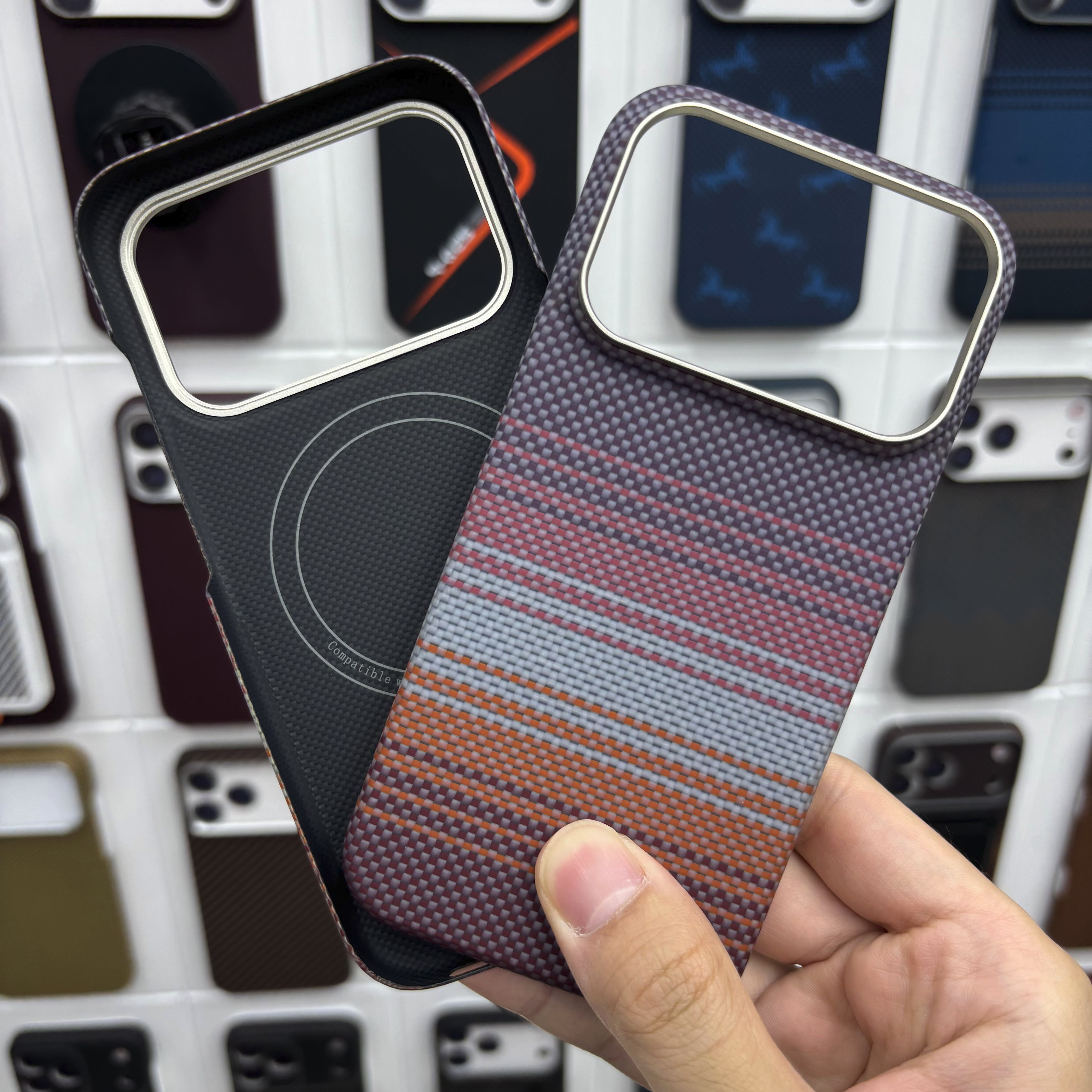 Para apple 18pro/18promax ultra slim aramid durable caso del teléfono resistente a los arañazos resistente al desgaste no se desvanecería kevlar caso de protección al por mayor