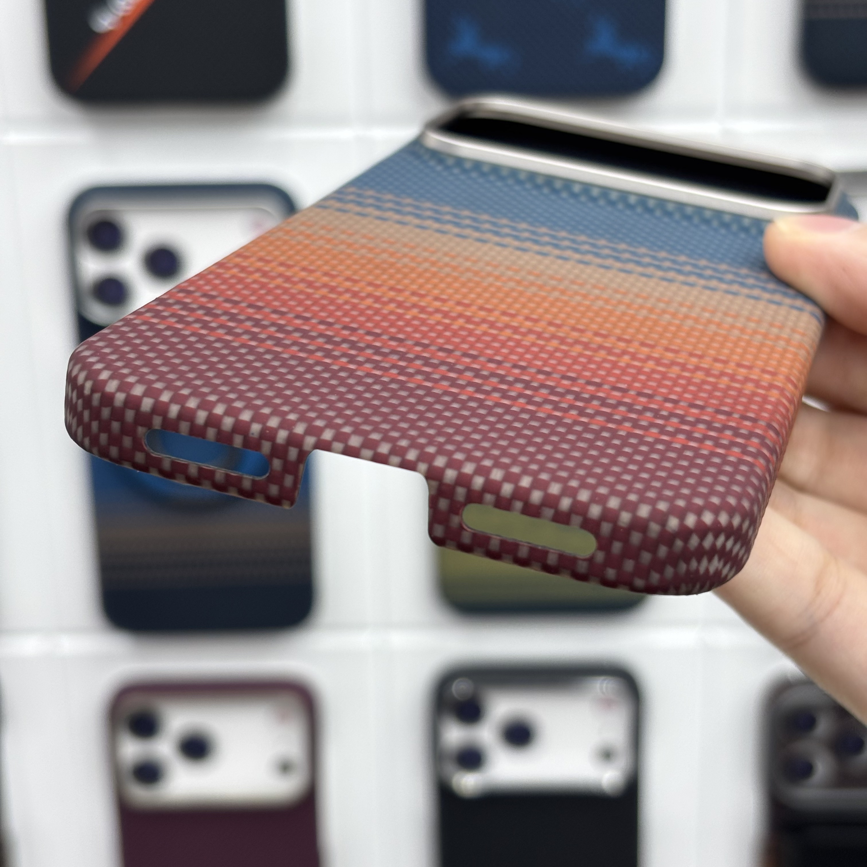 Para apple 18promax protecciones de teléfono casos de fibra de aramida accesorios anti-arañazos resistente al desgaste ultra slim kevlar casos de teléfono Application Scenario