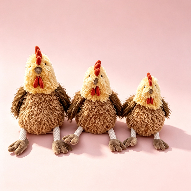 British JC Cecile Hen plush toy, a creative birthday gift for girls, three plush chicken toys, cute plush toys, soft and adorable dolls, plush toys, children's toys, Jellycat brand