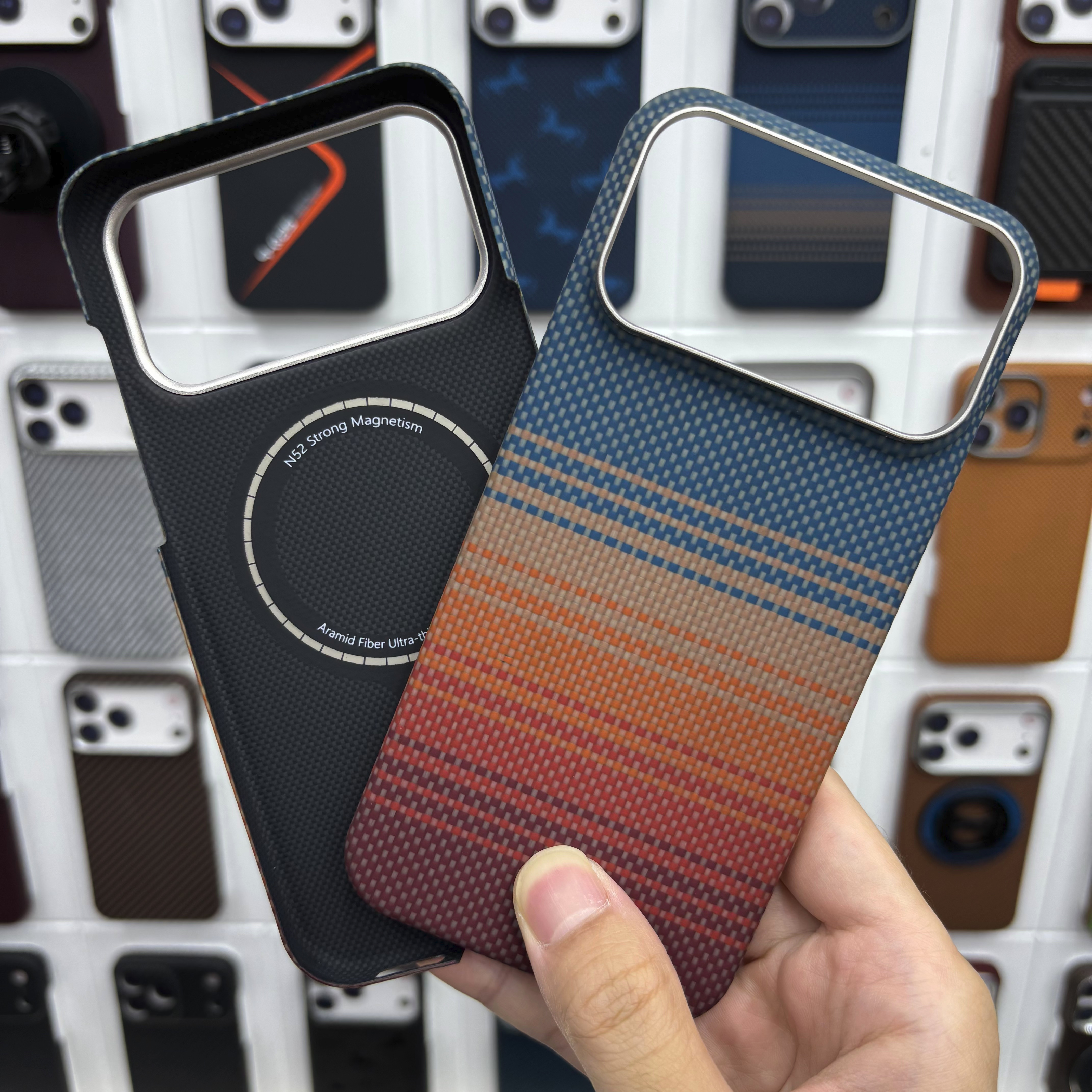 Para apple 18promax protecciones de teléfono casos de fibra de aramida accesorios anti-arañazos resistente al desgaste ultra slim kevlar casos de teléfono