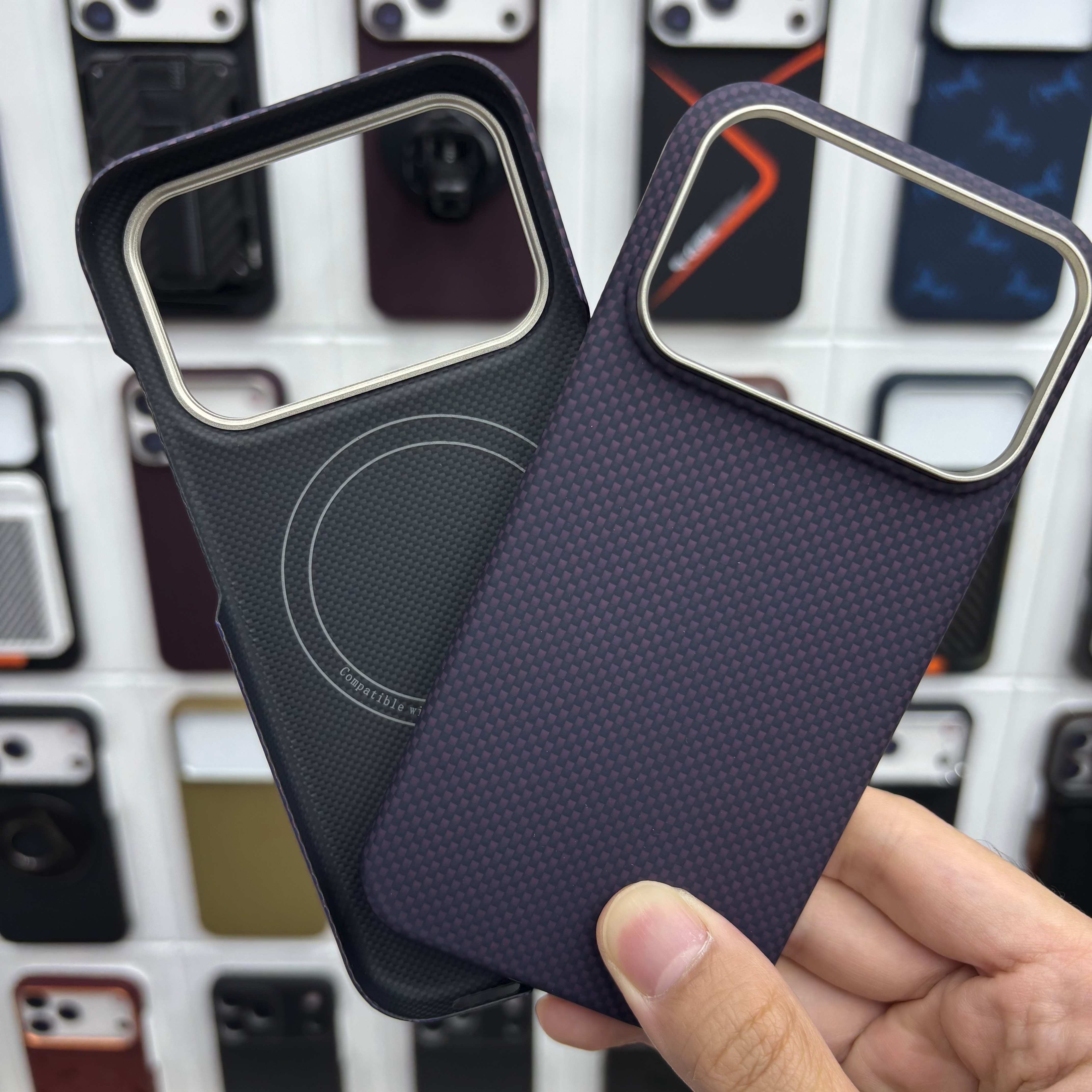 Para apple 18pro/18promax ultra slim aramid durable caso del teléfono resistente a los arañazos resistente al desgaste no se desvanecería kevlar protector caso