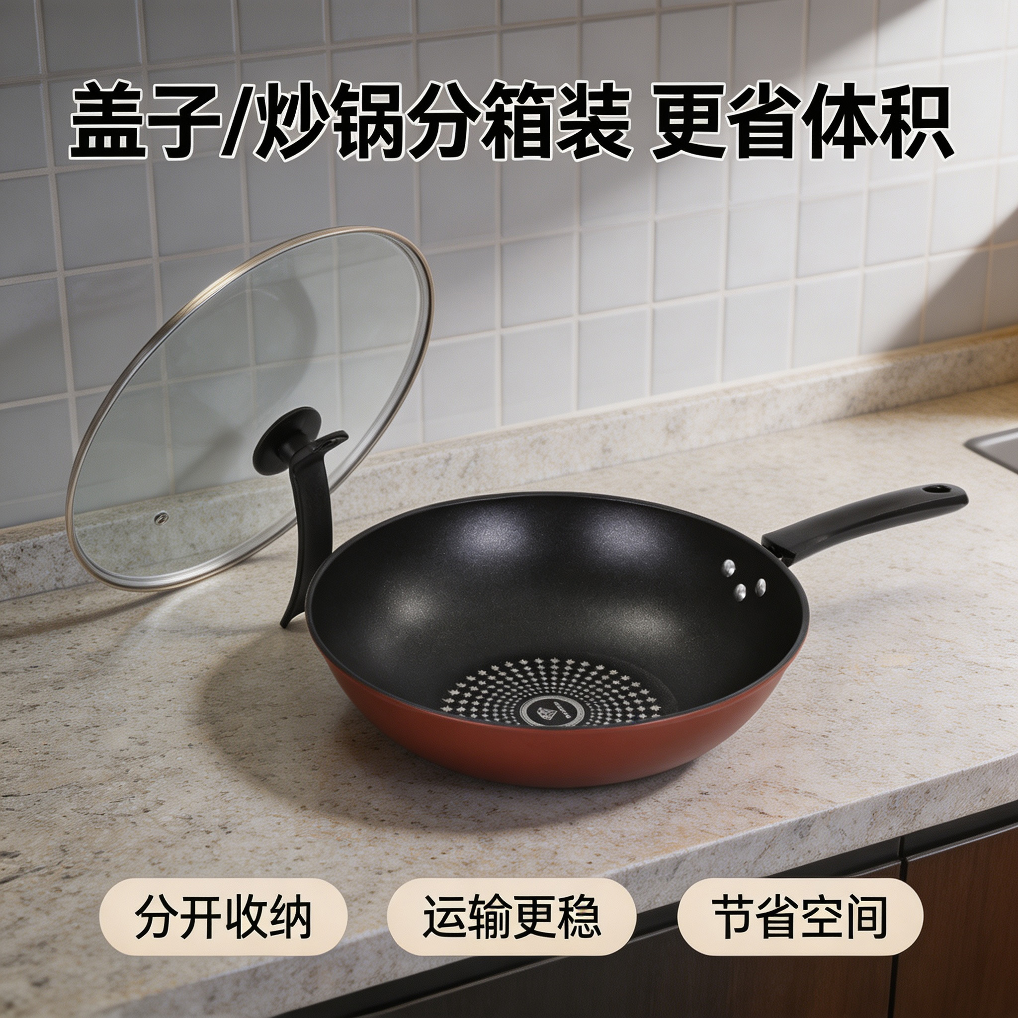 CGUCOOK wok antiadherente multifunction crystal drills white star wok con tapa de cristal wok con rejilla antiadherente 32cm deeping gran capacidad wok gas inducción estufa universal Application Scenario