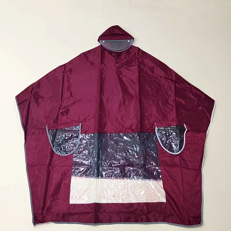 Li Wang Direct Sales Double hat, brim, Oxford fabric, single-person motorcycle windproof and rainproof raincoat, rain cover Item Picture