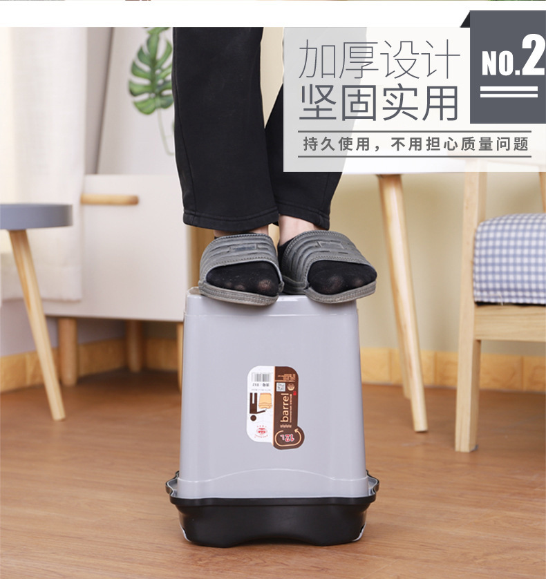 X133-D-032 новые крытые мусорные баки 6L12L20L30L50L80L с квадратными мусорными баками на открытом воздухе detail image 6