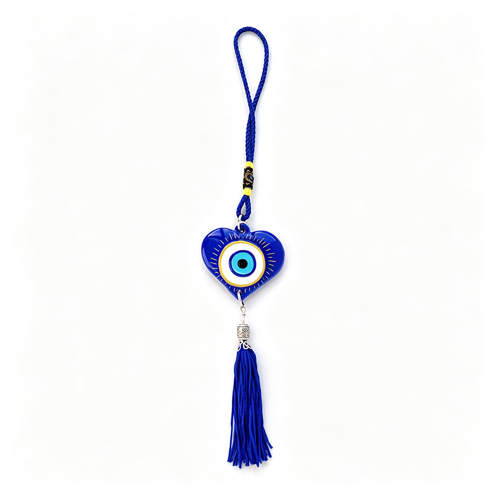 Blue Devil's Eye Car accessory Pendant, home decoration Blue knot tassel, Turkish blue Eye Heart-shaped round Irregular shape Pomegranate shape decoration, Siyao 08296 Item Picture