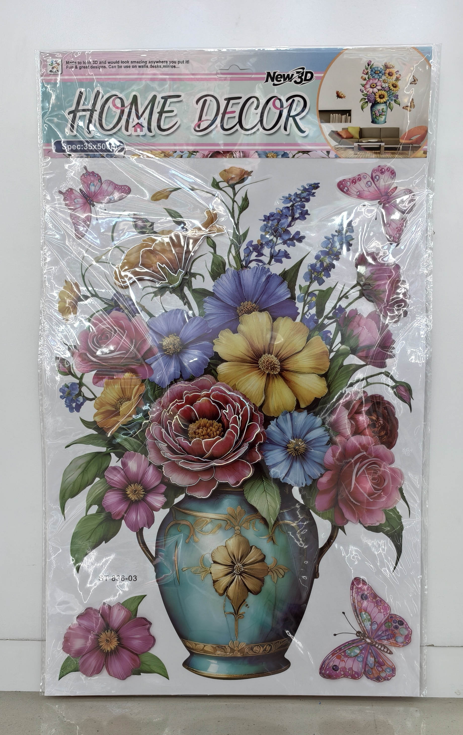ST836 Vase layer Decorative stickers Application Scenario