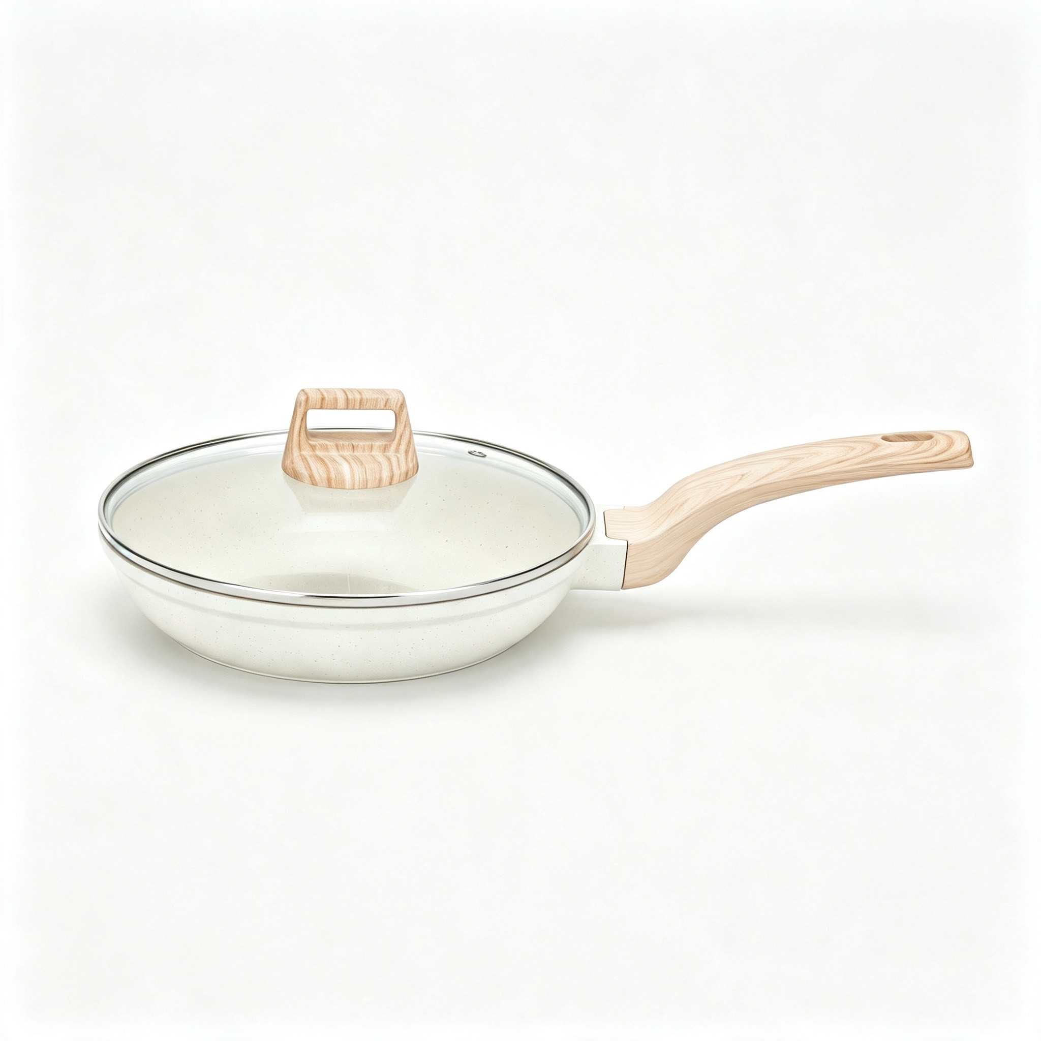 CGUCOOK die-cast aluminum non-stick frying pan, household tourmaline flat pan, smoke-free non-stick aluminum pan, steak frying pan, breakfast pan, egg and pancake pan Item Picture
