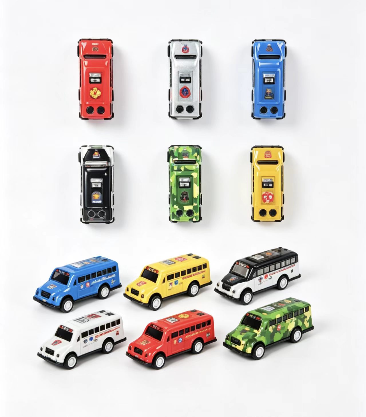Alloy huangli bus simulator bus model chicos niños stand de tierra fuente regalo caja de hierro juguete del coche