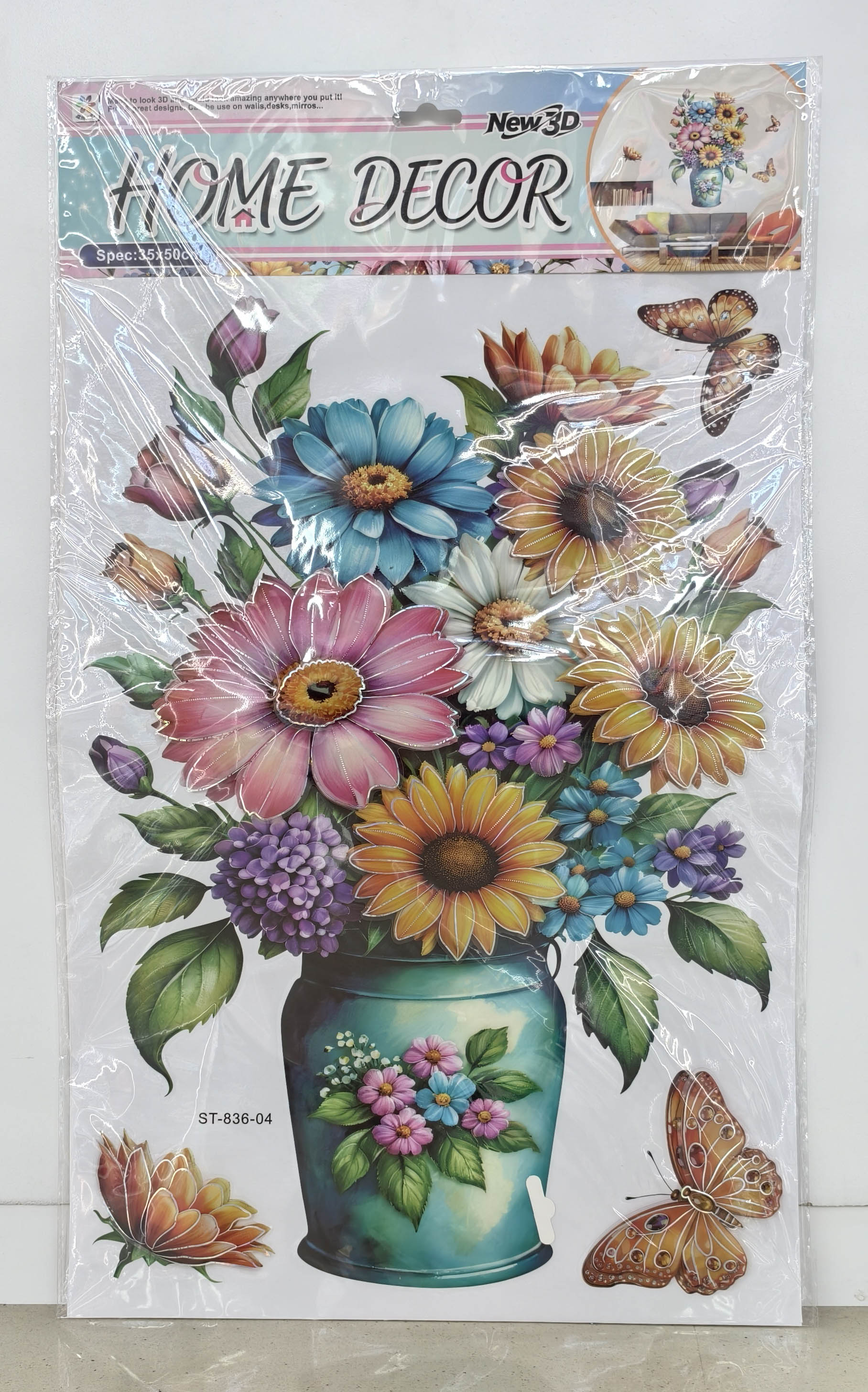 ST836 Vase layer Decorative stickers Specification image