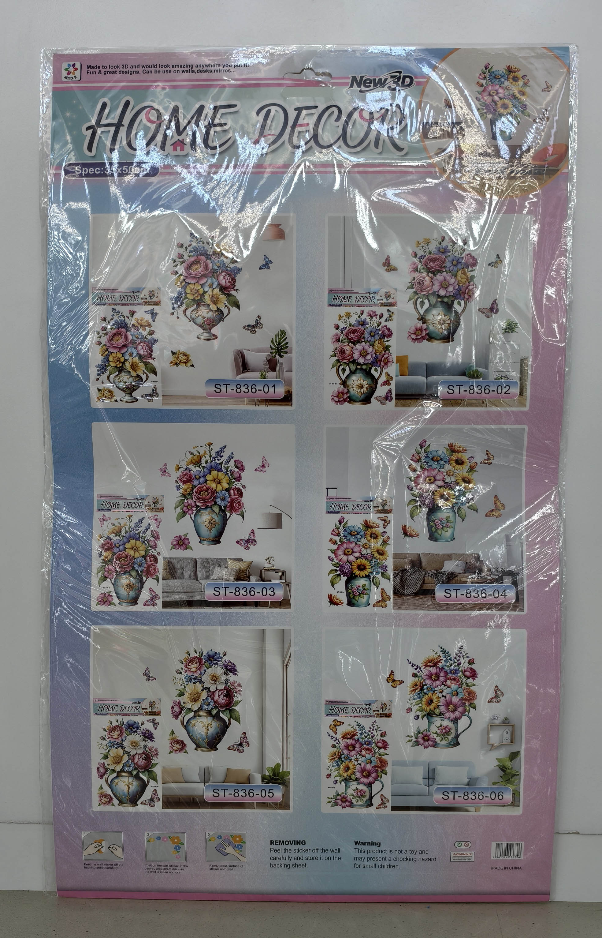 ST836 Vase layer Decorative stickers Item Picture