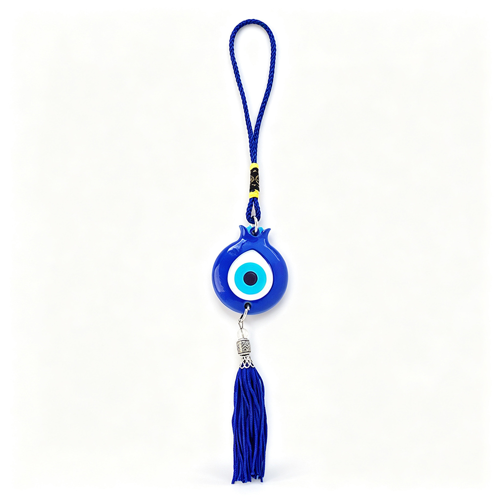 Blue Devil's Eye Car accessory Pendant, home decoration Blue knot tassel, Turkish blue Eye Heart-shaped round Irregular shape Pomegranate shape decoration, Siyao 08296 Application Scenario