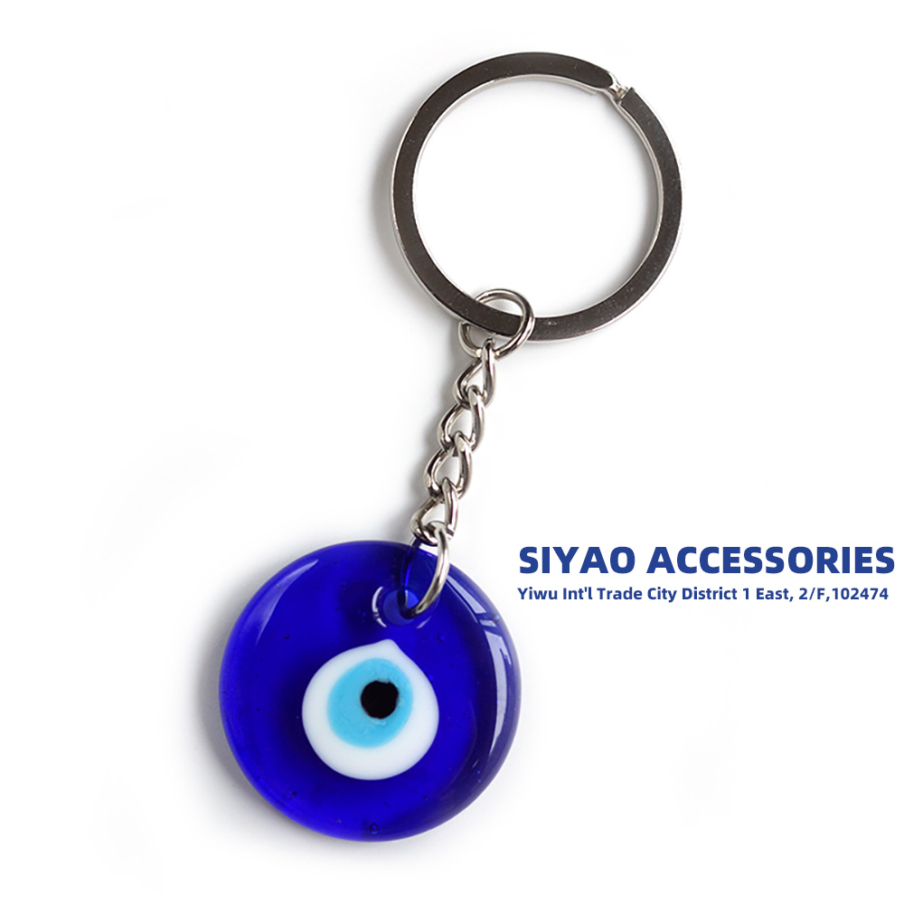 Greek and Turkish glass blue eye keychain Devil's Eye EVILEYES 3CM/3.5CM/4CM glass pendant WZXN Application Scenario