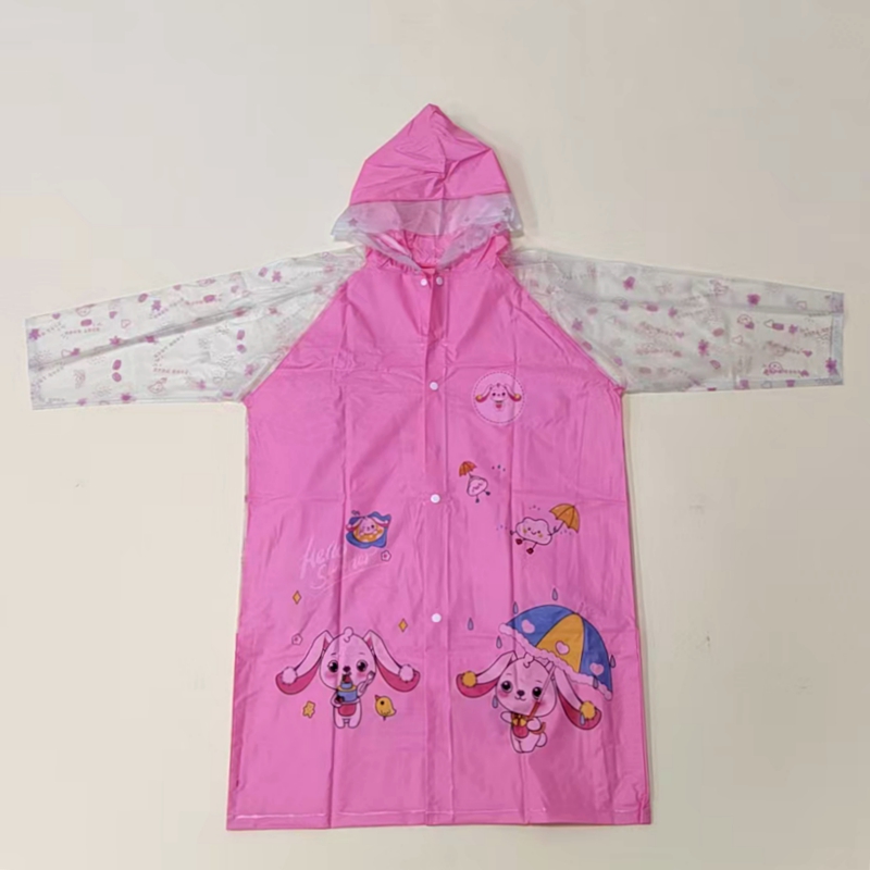 Li Wang Wholesale thickened cartoon children's schoolbags and raincoats, lightweight one-piece PVC hidden schoolbags for kindergartens, student raincoats Item Picture