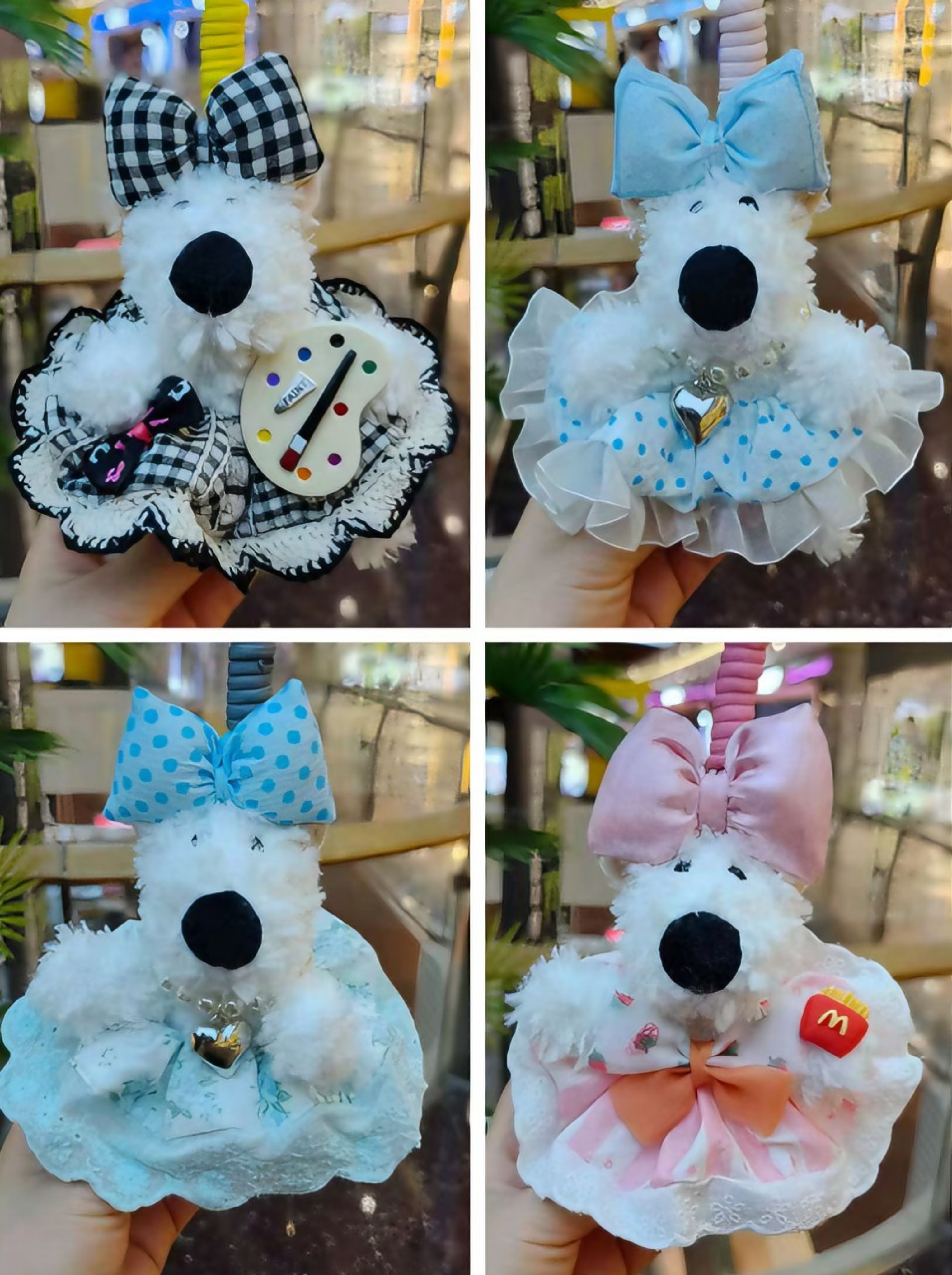 Westhighland peluche muñeca llavero ropa varios estilos exquisitos y lindos