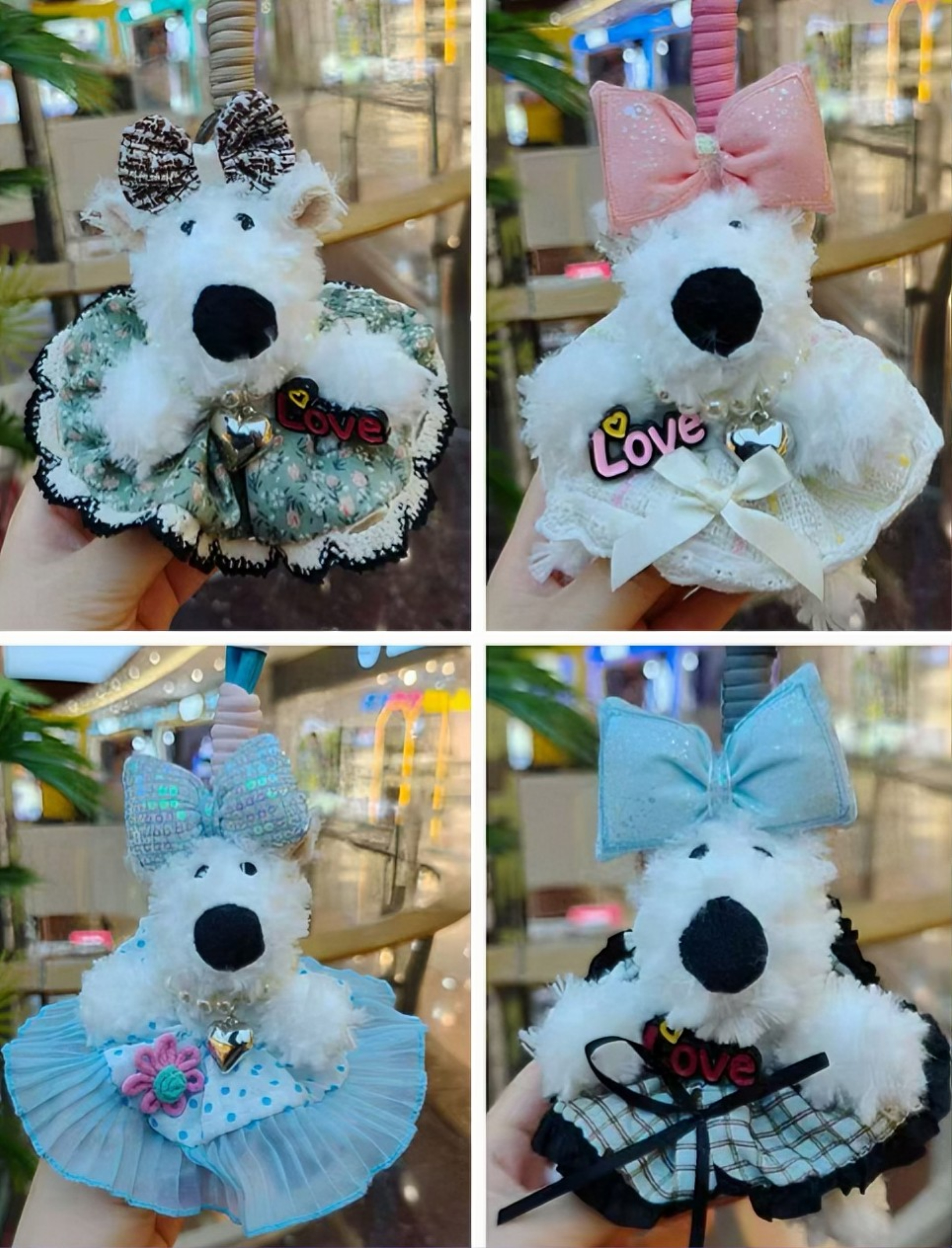 Westhighland peluche muñeca llavero ropa varios estilos exquisitos y lindos Specification image