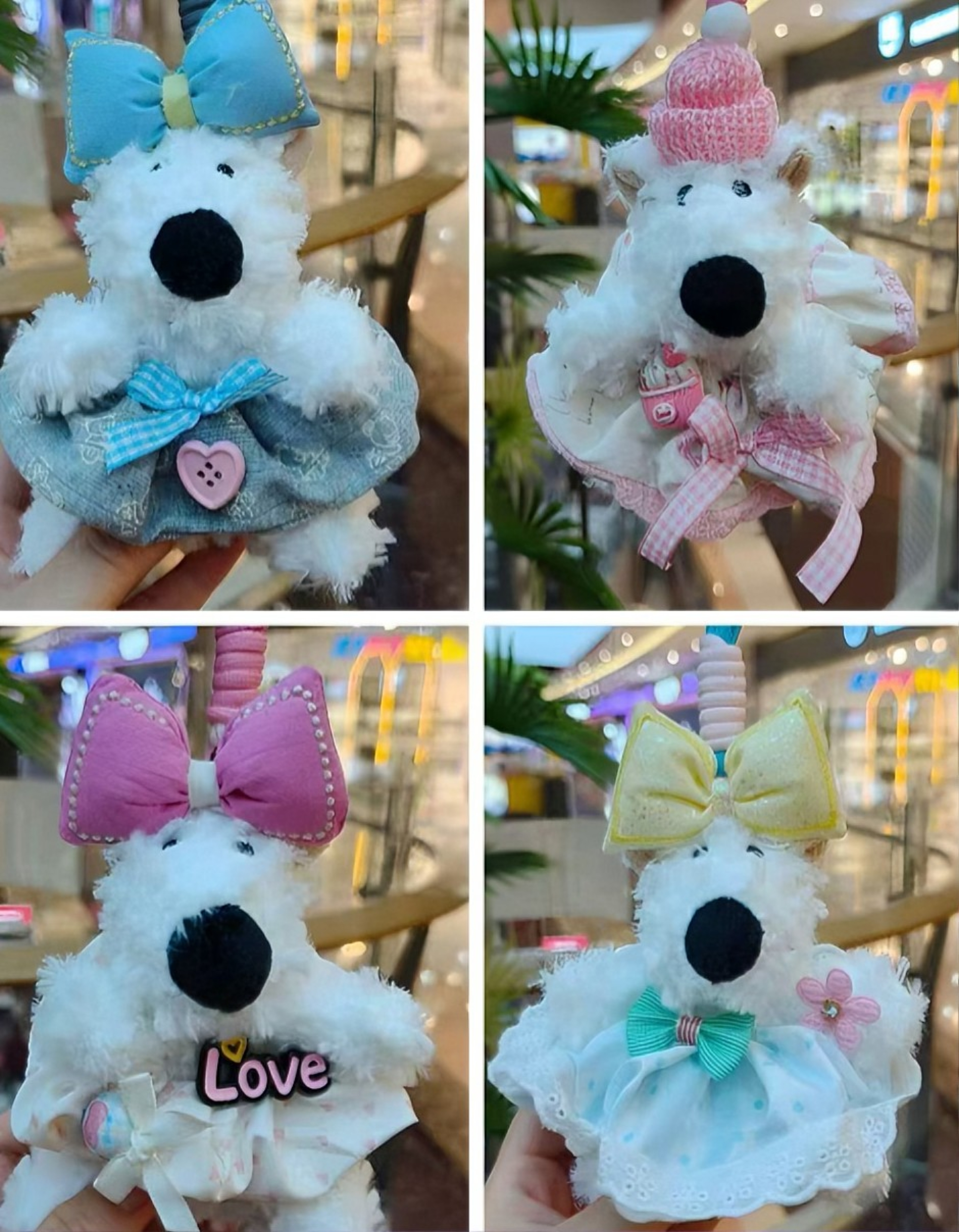 Westhighland peluche muñeca llavero ropa varios estilos exquisitos y lindos Application Scenario