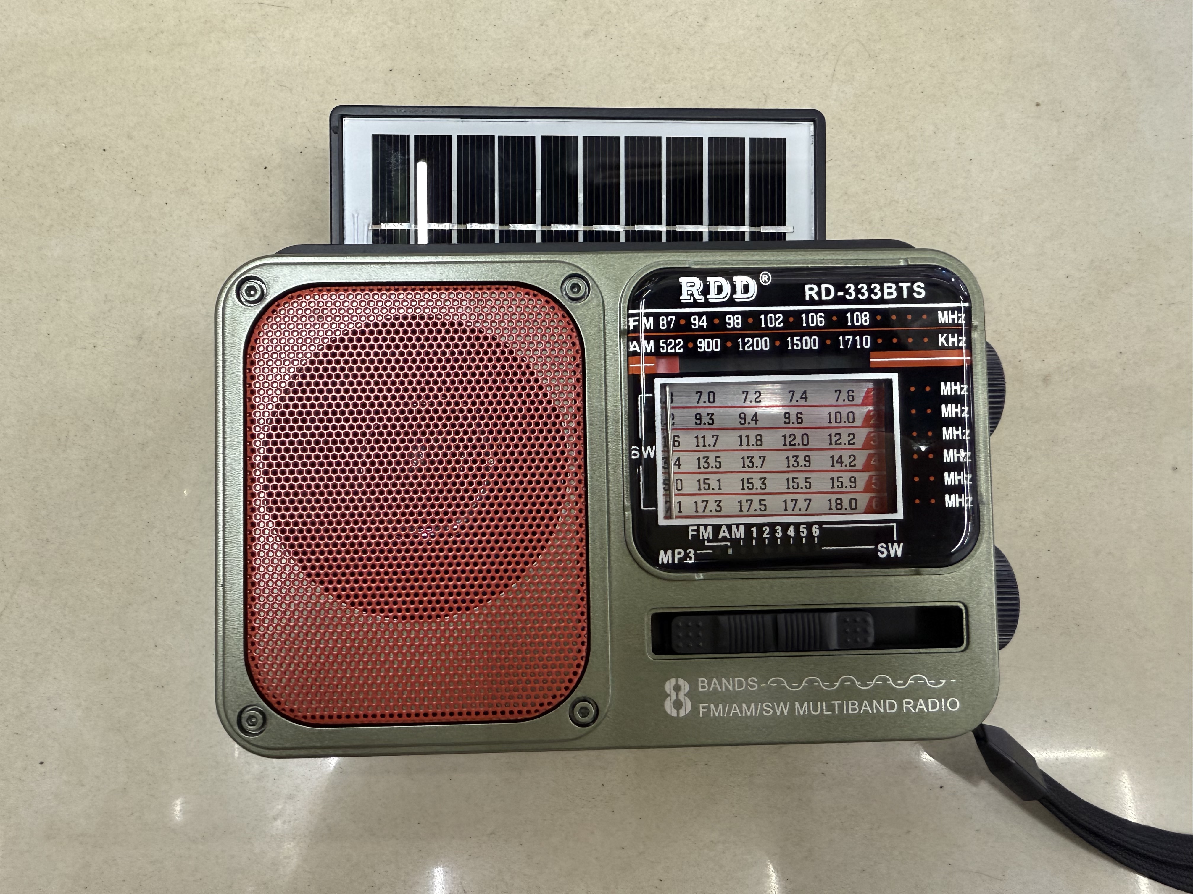 RD-333BTS RD-335BTS solar radio Bluetooth mini speaker with light illumination, compact and portable, multi-band and multi-functional, USB music TF card for playing music, suitable for the elderly Specification image
