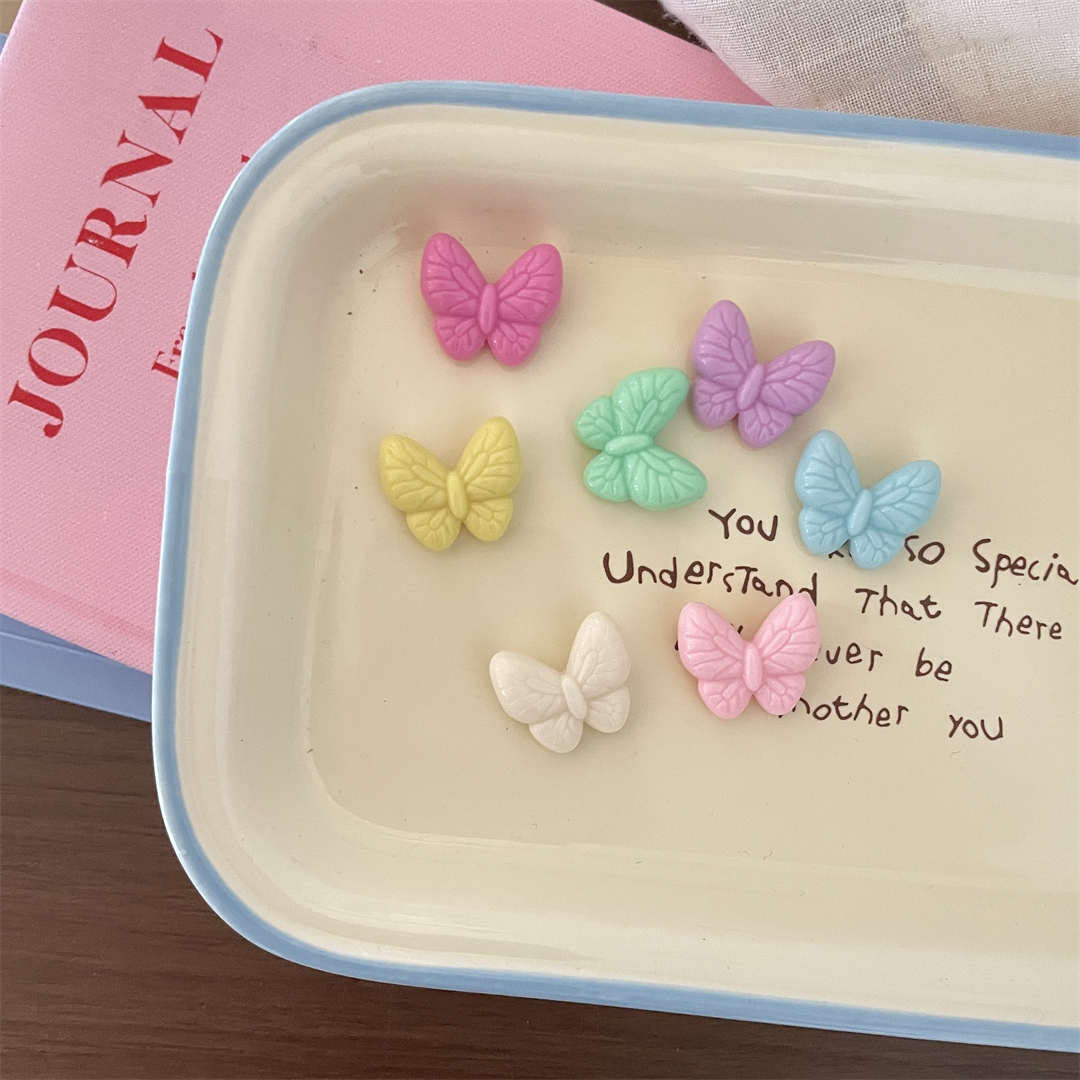 Chen Ming's acrylic solid color butterfly Flying little butterfly DIY handcrafted beads and loose beads to make mobile phone chain jewelry accessories
