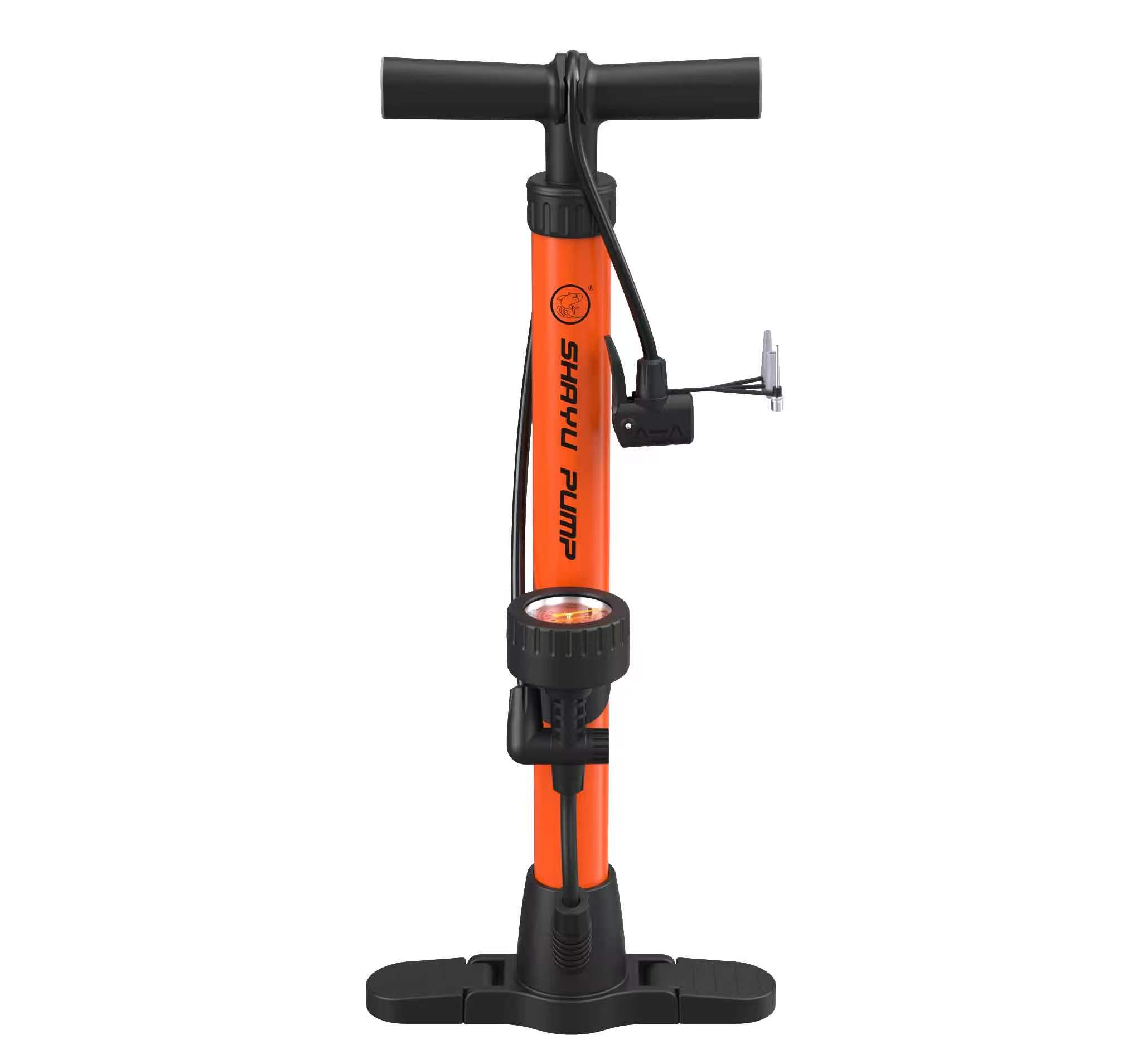 The SY-38B foot pedal air pump, air pump and air pump accessories are placed on the ground full image