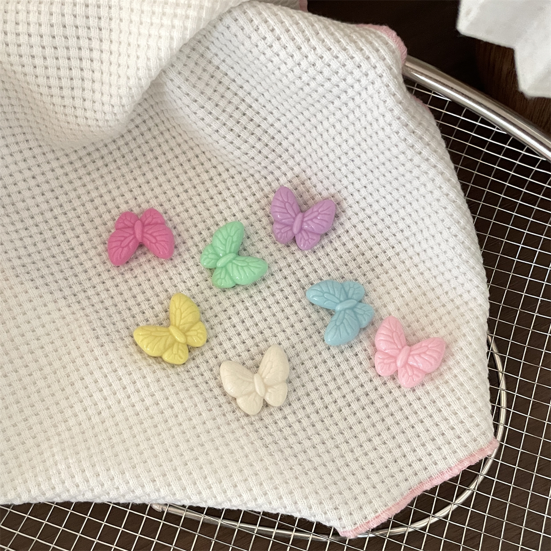 Chen Ming's acrylic solid color butterfly Flying little butterfly DIY handcrafted beads and loose beads to make mobile phone chain jewelry accessories Specification image